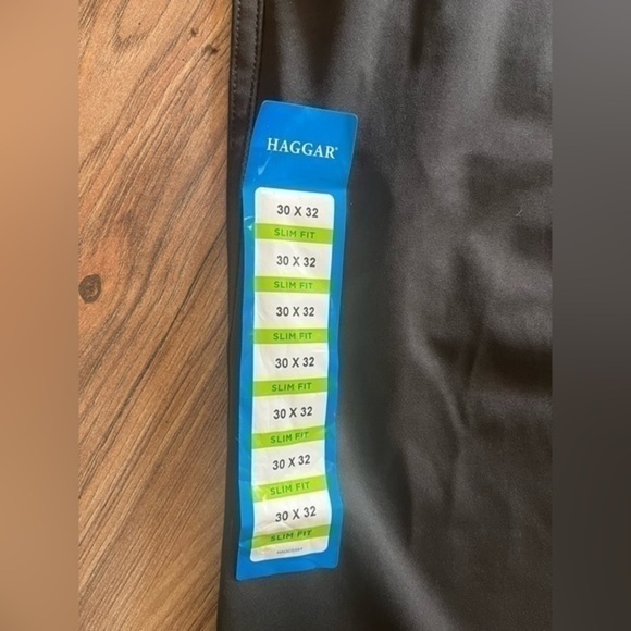 NWT Haggar Men's The Active Series Slim Fit Flat Front Pant 30W x 32L - Picture 10 of 13